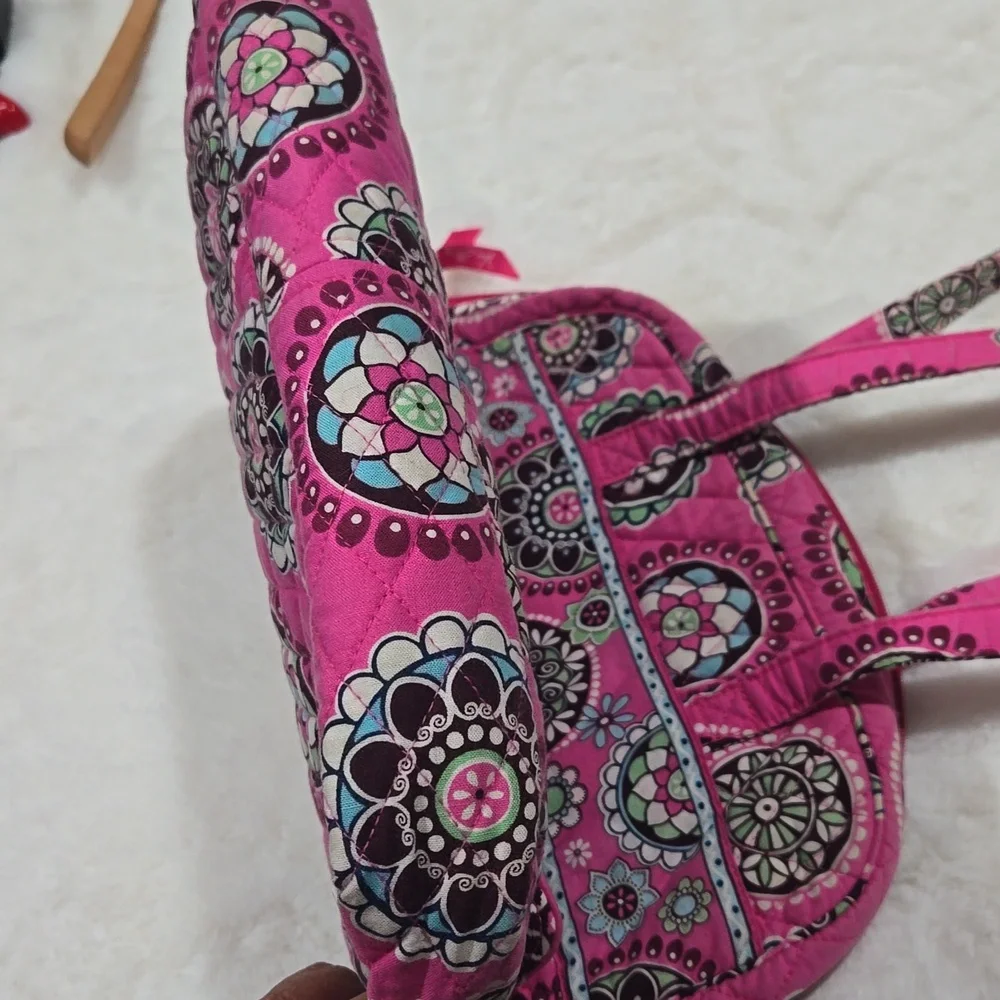 Vera Bradley large computer, book bag. Pink, blue, green, white, burgundy